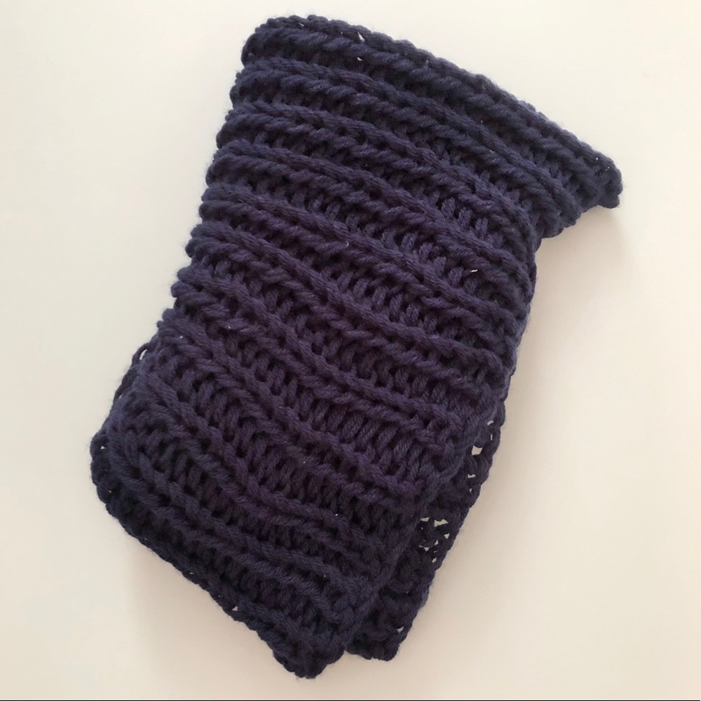 Navy Knit Infinity Scarf